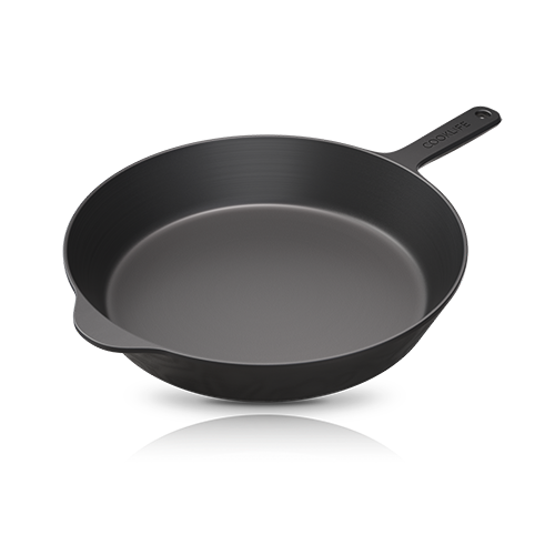 Cooklife 12 Inch Cast Iron Skillet Smooth Surface &amp; Lightweight Series